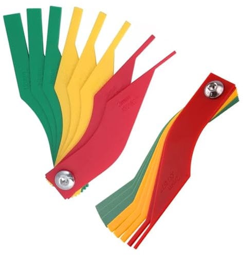 FiTspi 2 Pack of Brake Pad Thickness Gauge, Brake Pad Measuring Ruler, Wear Depth Thickness Tool Checker, Brake Diagnostic Tool Tester for Car Brake Discs