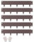 VEVOR Bordure de Jardin en Acier, Lot de 5, Bordures Paysagères en Métal, 990 x 207 mm, Résistante à Rouille, Installation Simple, Bandes Pliables pour Séparateur de Chemin de Cour, Pelouse, Marron