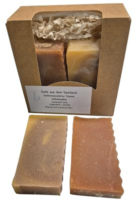 NEU* Seife Schafmilch Hafer Milch und Ziegenmilch Lavendel im Geschenkkarton