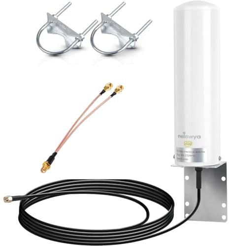 Nelawya 4G LTE Antenna High Gain 10-12dBi Long Range Outdoor Antenna with SMA Male Connector Aerial for Netgear Nighthawk M1 MR1100 Version MiFi Mobile Hotspot TP-LINK HUAWEI 4G LTE Router