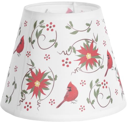 Stoff Lampenschirm mit Blumenmuster für Tischlampen, Modern Dekorativ | Metallgestell, Leicht zu Reinigen, Einfache Montage, Abnehmbar, Passend für Schlafzimmer und Wohnzimmer