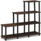 Furinno Turn-N-Tube Estantes sin Herramientas, Madera, Walnut/Brown, Escalera
