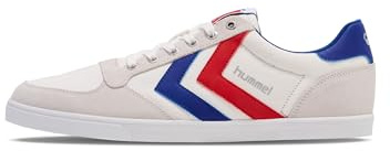 hummel Slimmer Stadil Low Sneaker Damen & Herren - Unisex Schuhe Erwachsene - Freizeitschuhe aus Canvas und Leder - Slim & Low-Cut Design - Normale Schuhweite