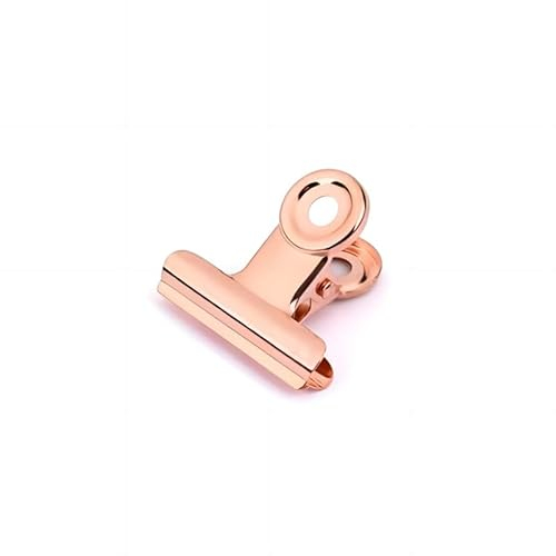 Kleine Bulldogge Büroklammern, Coideal 30 Stück Metall Binder Clips Datei Papiergeld Klemmen für Tags Taschen, Geschäfte, Büro und Küche zu Hause (Rose Gold, 22mm)