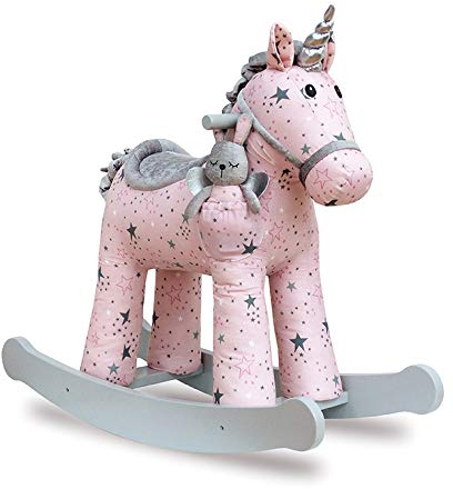 Little Bird Told Me LB3076 Schaukelpferd Einhorn Celeste & FAE rosa groß