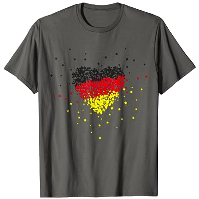 Herz Fußball Deutschland Fan Frauenfußball Fußballerin T-Shirt