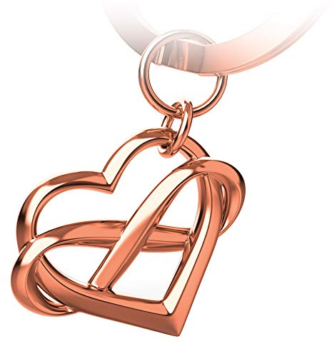 FABACH Herz Schlüsselanhänger mit Unendlichkeitszeichen „Infinite Love“ – Unendlichkeit Anhänger mit Herz für Freundin, Freund, Paare - Partner Glücksbringer - Ich liebe dich für immer