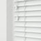 Custom Made To Measure Real Wooden Venetian Blinds with strings (50mm Slats) (Ultra White, Up To 150cm (Width) x Up To 180cm (Drop))