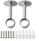 Gardinenstange Halterung, SAYAYO Gardinenstangenhalter Deckenhalterung Gebürstete mit Schrauben zur Befestigung von Gardinenstangen an Decken oder Wänden 2 Stück 25mm Durchmesser, EFL4025LS-2P-FR