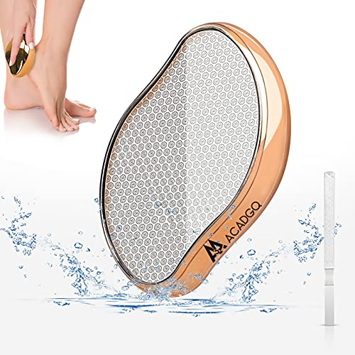 Lime Pieds en Nano Verre, Rapeuse Pieds Sèche et Humide 2 in 1, Rapide, Sûr et Efficace, Utilisé pour Les Soin des Pieds à Domicile (or)