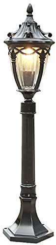 Mengjay Trade Lampadaire Extérieur Design Classique Lampadaire de jardin en Aluminium moulé à LED Lanterne en antique dans un style rustique étanche IP23 1xE27 lampe sur pied idéale pour Terrasse (C)