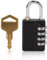 Serrure à Combinaison, Cadenas de Casier de Sac de Sport à Combinaison à 4 Chiffres en Alliage de Zinc Noir Antirouille Résistant aux Intempéries avec une Clé pour le Voyage