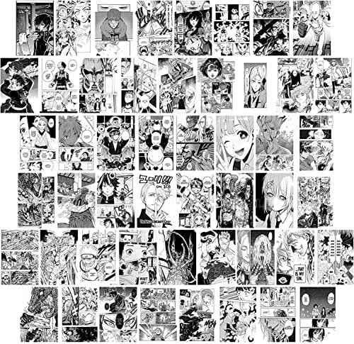 ZPPLD 50pcs Anime Wall Collage Kit,Anime Collage Kit for Wall Aesthetic,Anime Poster,Manga Posters,Aesthetic Picture for Wall Collage,Anime Posters Dorm Decor Bedroom Decor for Anime Lovers (F)