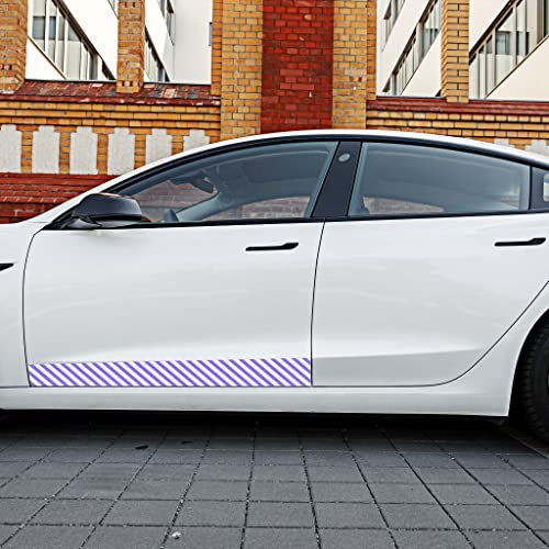 Tesvolution® Film de protection de peinture autocollant et transparent brillant pour seuil de voiture Tesla Model 3 2019-2025