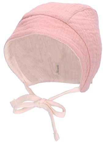 Sterntaler Baby Mädchen Wende-Mütze Wende-Häubchen Musselini - Wendemütze Kinder, Beanie Baby, Babymütze - aus Baumwolle - zartrosa, 43