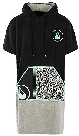 WAVE HAWAII Poncho Moledo Badeponcho 95% Baumwolle und 5% recyceltes Polyester für Körpergrößen von 175-205 cm Umkleidehilfe für Schwimmen Strand Surfen Duschponcho für Damen Herren Erwachsene