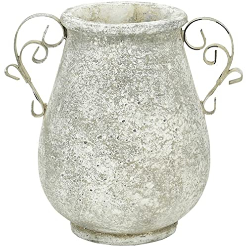 Vase mit Griffen Terracotta Antik 23x18x23,5 cm