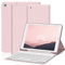 ZOYU Hülle mit Tastatur für iPad 9. 8. 7. Generation 2021 2020 2019, iPad 9/8/ 7 10,2 Zoll Hülle mit Tastatur, Bluetooth Keyboard Folio mit Stifthalter, QWERTZ Layout, Rosa