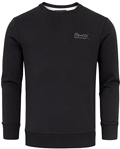 REPUBLIX Herren Basic College Sweatshirt Pullover Sweatjacke Hoodie R-0060