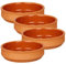 TIENDA EURASIA - Set de 4 Cazuelas de ø16 cm, Cazuela Barro Aptas para el Horno, Juego de 4 Cazuelas Lavables en Lavavajillas, Tamaño ø16 x 4 cm, Cazuela Redonda Se puede Usar en Microondas (Marrón)
