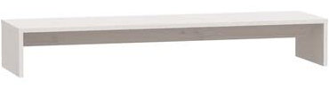 ZQQLVOO Supporto per Monitor Bianco,Supporto TV da Tavolo,Rialzo Scrivania,Porta Computer per Laptop,Computer,iMac,PC 100x27x15 cm Legno Massello di Pino