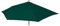 Mendler Ersatz-Bezug f�r Sonnenschirm halbrund Parla, Sonnenschirmbezug Ersatzbezug, 300cm Stoff/Textil UV 50+ 3kg - gr�n