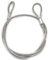 HOUSON Corda metallica rivestita con occhielli, cavo di sicurezza in acciaio per mobili da giardino, bicicletta (5 mm x 3 m)