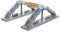 Gogogmee Rotaie 1 Set Ponte Pedonale Modello Di Costruzione Artigianale Edifici in Scala 1/64 Decorazione Della Passerella Modello Miniponte Passerella Puzzle Plastica Modello D'auto Treno