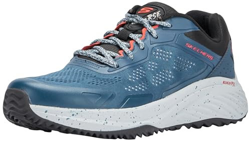 Skechers Bounder RSE, Zapatillas Hombre, Navy Duraleather Mesh Multi Trim, 42.5 EU