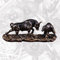 AETVRNI Wall Street Bull Statue Skulptur Börsenladender Stier Tierfigur – Harz-Skulptur von Bull VS Bär, Finanzanlagemanager, Investoren, Bronze, 27,9 cm