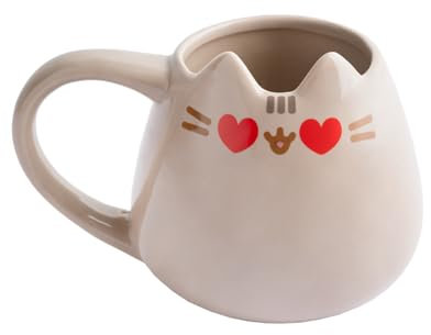 Grupo Erik 3D Kaffeetasse Tasse Kaffeetasse Pusheen Cat Teetasse - Keramik Tasse - Kafeebecher Größe 10 x 10,5 cm Fassungsvermögen 420 ml - Offizieller Pusheen Fanartikel Kawaii Stuff
