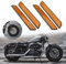 IUVWISN Motorrad-Seitenreflektor, 2 Paar, Vordergabel-Reflektor, reflektierende Aufkleber für Unterschenkelschieber Dyna Softail Sportster FXD, 4 Stück