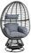 ESTEXO Schwingsessel Polyrattan Sessel Relaxsessel Loungesessel Rattan Schwingstuhl (Anthrazit)