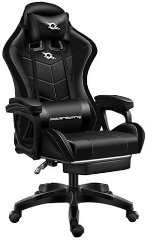 Sillas marca Powergaming modelo Silla Gaming PowerGaming Con Altavoz Bluetooth y Masaje + Reposapiés Negro
