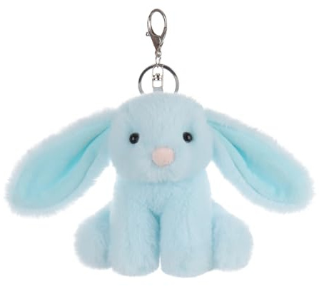 Apricot Lamb Hase Netter Schlüsselanhänger, weich gefüllte Plüsch Schlüsselanhänger Spielzeug für Kinderrucksack, Geldbörse, 11 cm