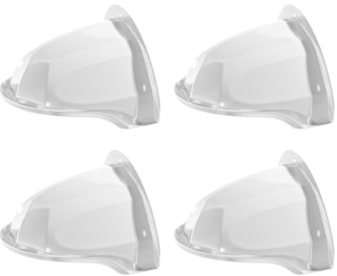 UKCOCO Security Camera Rain Cover: 4Pcs Dome CCTV Security Camera Cover - Weatherproof Sun Rain Shield Protector for Outdoor-Indoor Use(White)