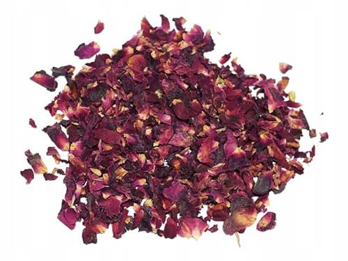 Pétales de Fleurs Naturelles séchées comestibles - Bleuet/Rose/Calendula - (Rose, 100g)