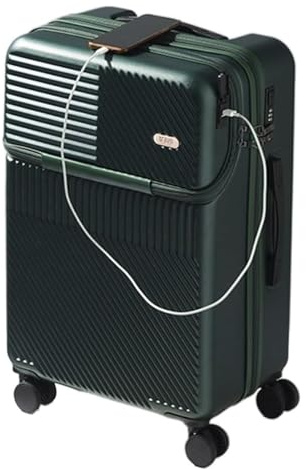 Valise à roulettes Valises avec Port De Chargement USB TSA Serrure À Combinaison Valises À Bagages À roulettes Universelles Valise Soute Avion (Color : Rot, Size : 20in)