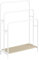 VASAGLE Handtuchhalter, stehend, Handtuchständer 3 Stangen, 70 x 30 x 100 cm, 2 Haken, Ablage, für Decke, Badetücher, wolkenweiß-naturbeige LLS019W01
