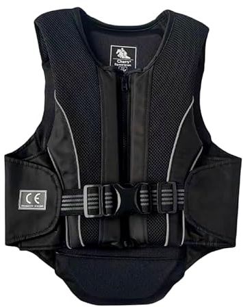 Heimvita Gilet di sicurezza professionale da equitazione per donne e uomini, nero morbido ed imbottito Equestrian, equipaggiamento protettivo per la guardia del corpo (nero, S)