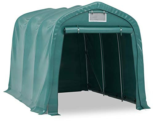 Kavolet Garagenzelt Carport 2,4x3,6 m Wasserfest Zeltgarage Weidezelt Auto Motorrad Schutz Unterstand Lagerzelt PVC Plane und Stabiler Stahlrohrkonstruktion, Grün