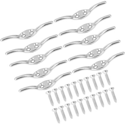Partuto 10 Set Marine 316 Stainless Steel Rope Boat Deck Flagpole Cleat Hook Replacement