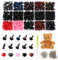 Sicherheitsaugen für Häkeltiere - 752 Stück Sicherheitsaugen 6/8/9/10/12mm Amigurumi Augen mit Unterlegscheiben für DIY Puppe Plüschtier, Knopfaugen für Häkeltiere mit Box, Puppenaugen zum Basteln