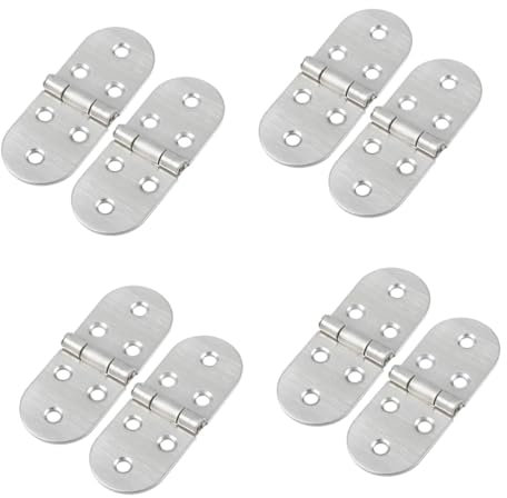 Angoily 4 Sätze Scharnier Aus Edelstahl Edelstahlscharniere Klapptisch Scharnier Klappscharniere Kleine Scharniere Stoßscharniere Scharniere Klein Rostfreier Stahl Silver 2 Stück * 4