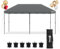 Sekey One-Touch Pop Up Pavillon 3x6, Partyzelt Faltpavillon 3x6m Wasserdicht Stabil, Vereinfachte Installation in 1 Minute, Robust Windfest Regenfest für Camping Festival Party, Grau