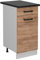 Vicco Küchenunterschrank R-Line, Goldkraft Eiche, 40 cm AP Anthrazit