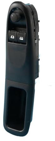 Interruptor Elevalunas 6552.YX para Peugeot 406 - MBPBVRVAF - Botón Pulsador Negro - ON-OFF - Normalmente Abierto - Plug In - Montaje en Superficie - Pulsador