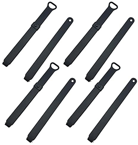 sporful Silikon-TPE-Uhrenarmband für Misfit Ray Fitness-Tracker, Ersatzarmband, Schwarz, 4 Stück