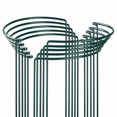10 Tuteurs pour Plantes de Jardin, Garden Sage 25x40cm Support de Plantes de Jardin Demi-Rond pour Tomate, Pivoines, Hortensia, Vigne, Plantes Grimpantes Fleur Intérieur Extérieur