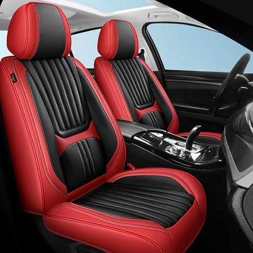 Roguzm Autositzbezüge Universal passend für VW Passat B6 Golf 4 Golf 5 Passat B5 Golf 7 Tguan Polo Golf Mk4 Passat B8 VW Golf 5 VW Golf 6 Vollschutz Nappa Sitzbezüge